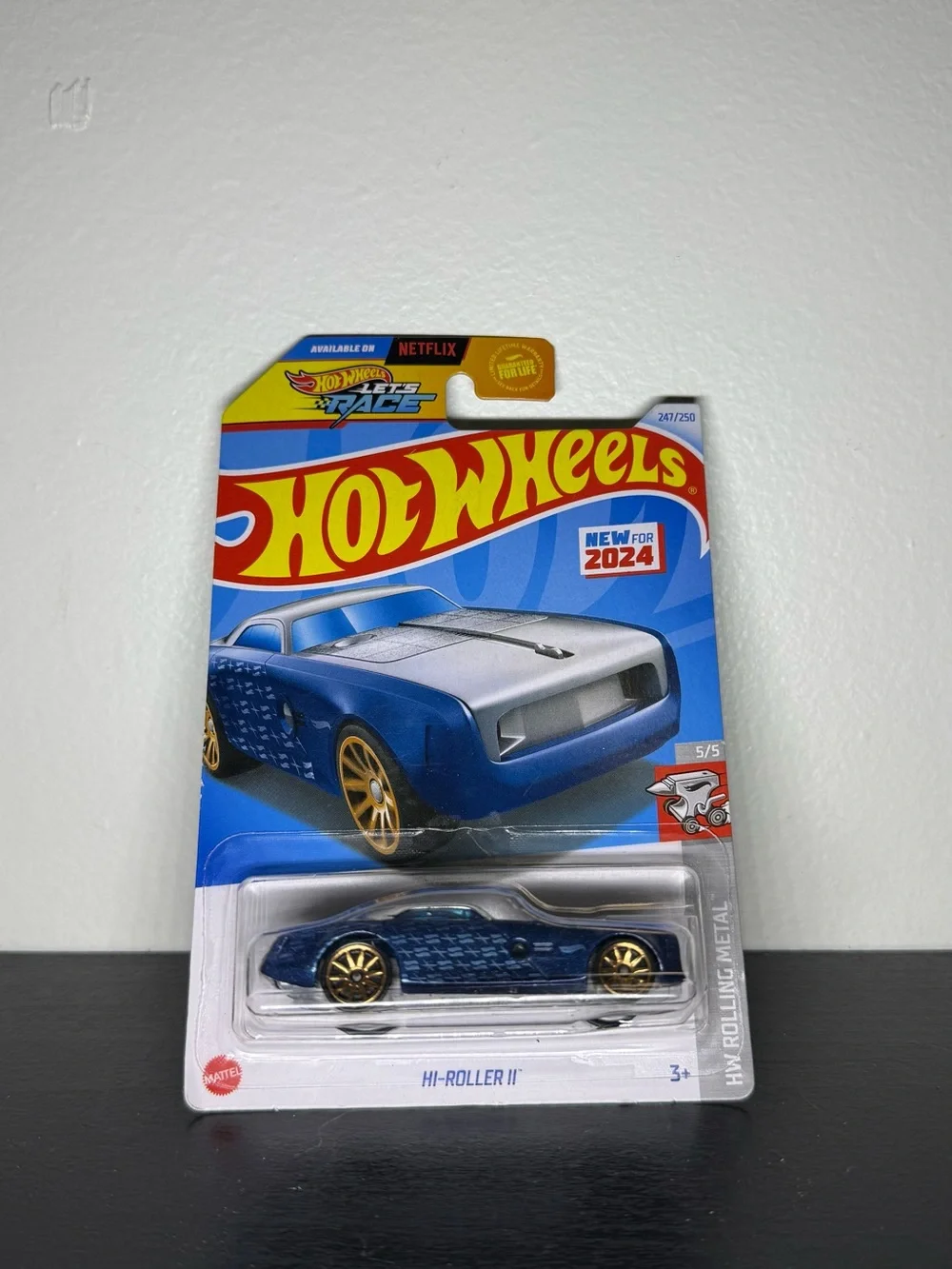 2021 Hot Wheels Hi - Roller 2 Blue 247 / 250 Netflix Lets Race Car